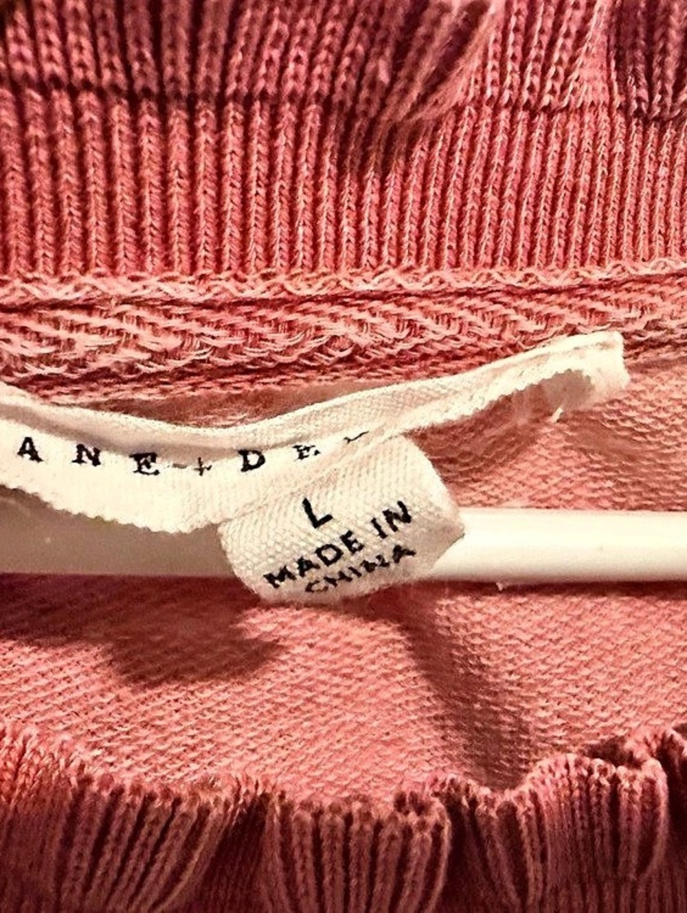 Jane and Delancey Long Sleeve Ruffle Trim Top in Pink Size Large - Picture 5 of 5